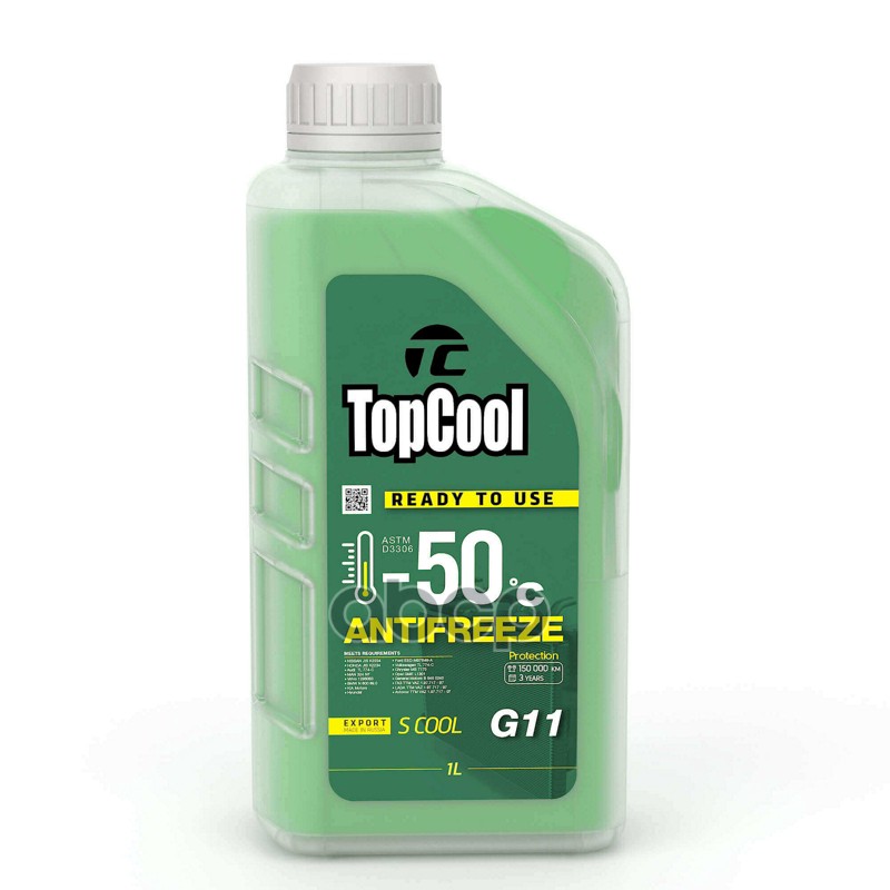 Антифриз (S Cool/ G11/ 1 Л./ -50 C/ Зелёный) TOPCOOL арт. Z0023