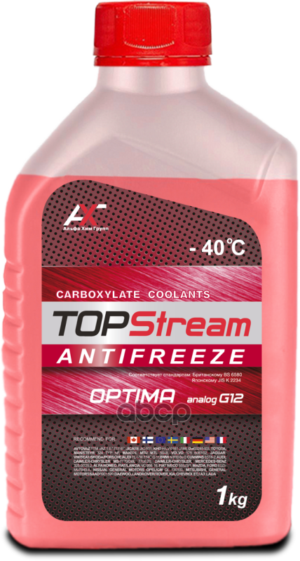 Антифриз Topstream Optima (Красный) G12 1 Л TOPStream арт. atsor00001