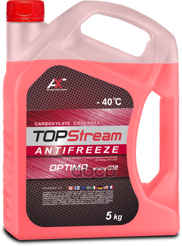 Антифриз Topstream Optima (Красный) G12 5 Л TOPStream арт. atsor00005