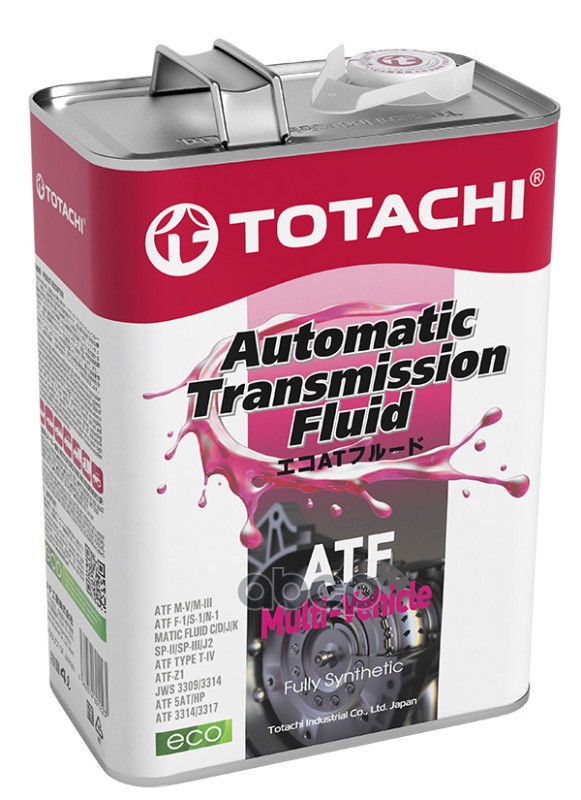 Масло трансмиссионное TOTACHI ATF MULTI-VEHICLE 4л (4562374691223) 20604 TOTACHI арт. 20604