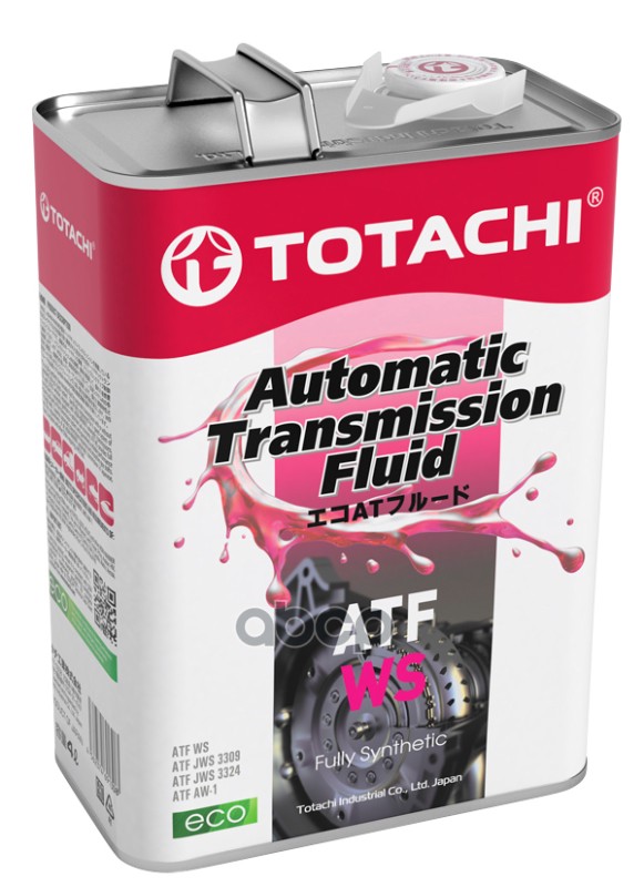 Масло трансмиссионное TOTACHI ATF WS 4л (4562374691308) 20804 TOTACHI арт. 20804
