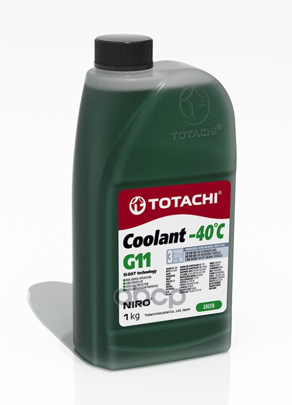 Антифриз TOTACHI NIRO CooLant Green -40C G11 1кг 4589904526800 43201 TOTACHI арт. 43201