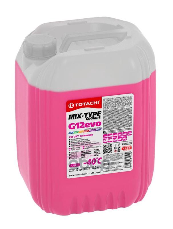 Антифриз TOTACHI MIX-TYPE COOLANT Pink -40C G12evo 10кг 46810 TOTACHI арт. 46810