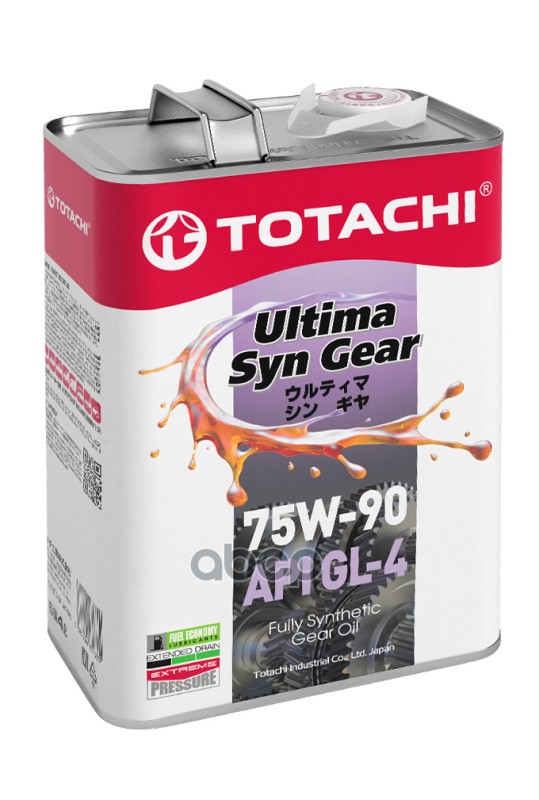 Масло трансмиссионное TOTACHI ULtima Syn-Gear 75W-90 GL-4 4л (4589904931635, 60704) G3504 TOTACHI арт. G3504