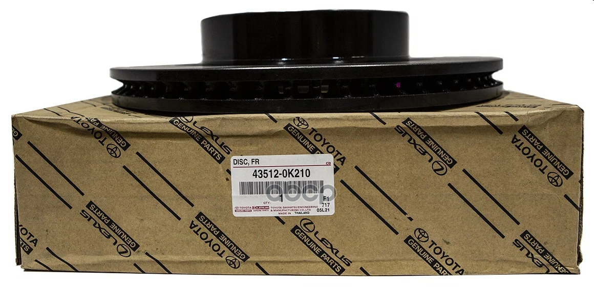 Диск тормозной передний TOYOTA 43512-0K210 TOYOTA арт. 43512-0K210