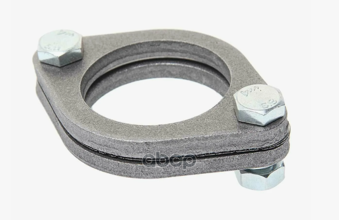 Фланцы глушителя d55 мм ромб комплект 2 шт. с прокладкой и метизами TRANSMASTER арт. 55FG