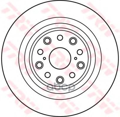 Диск тормозной задн левый LEXUS LS460, 600h (F4) TRW арт. DF6038S