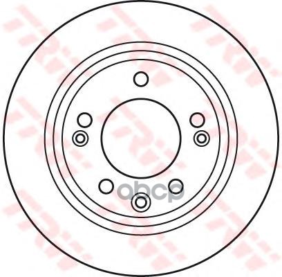 Диск тормозной задний HYUNDAI I30 (FD), IX35, KIA CEE'D I-II, SPORTAGE (SL) DF6123 TRW арт. DF6123