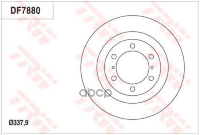 Диск тормозной передний TOYOTA LC Prado (J150)/ LEXUS GX460 IV /Vent D=338 TRW DF7880S TRW арт. DF7880S