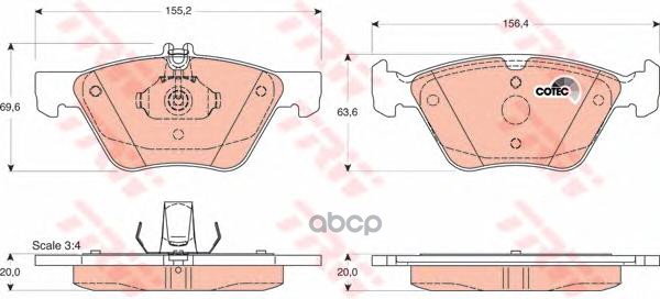 Колодки передние MB W210/211 TRW GDB1215 TRW арт. GDB1215