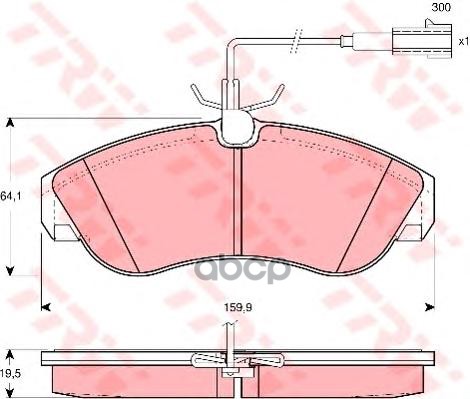 Колодки Тормозные Дисковые | Перед | TRW арт. GDB1426