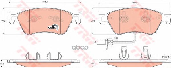 Колодки Передние Audi A8 / Vw Phaeton Trw Gdb1553 TRW арт. GDB1553