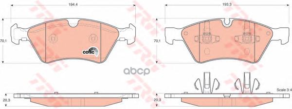 Колодки передние MERCEDES GL (X164), M (W164), R (W251) GDB1642 TRW арт. GDB1642