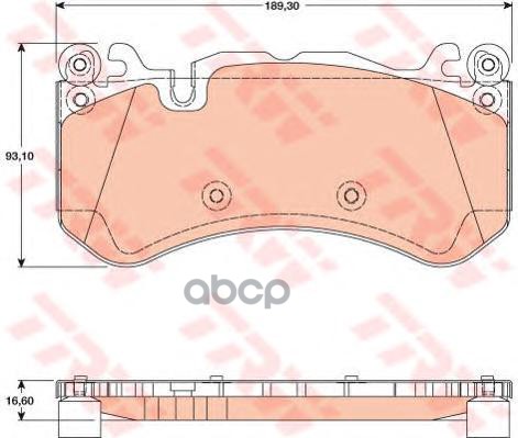 Колодки передние MERCEDES W166 ML63 AMG, W212 E63 AMG GDB1734 TRW арт. GDB1734