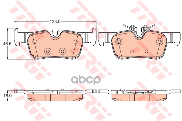 Колодки задние BMW X1 (F48) 11/14-, 2 (F45) GDB2063 TRW арт. GDB2063