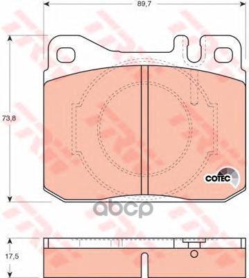 Колодки Тормозные Передние Trw Gdb264 TRW арт. GDB264