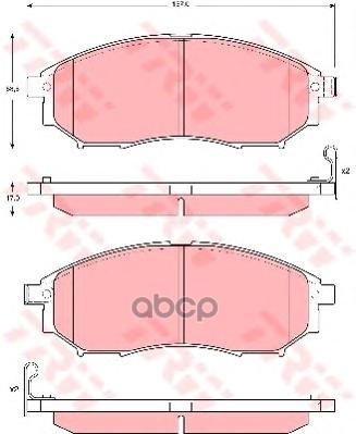 Колодки передние NISSAN MURANO (Z50, Z51), NAVARA (D40), QASHQAI GDB3392 TRW арт. GDB3392