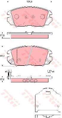 Колодки Передние Hyundai Tucson/Sonata/Elantra Kia Sportage/Magenti Trw Gdb3409 TRW арт. GDB3409