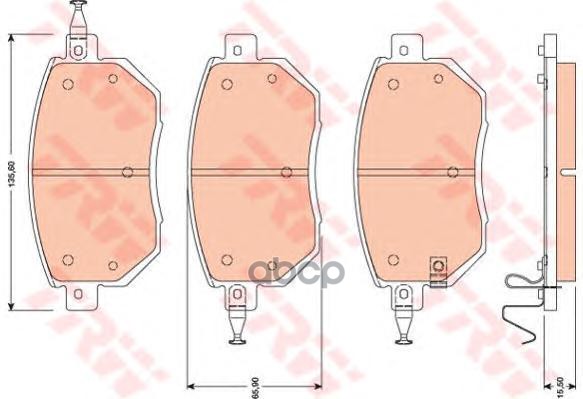 Колодки передние INFINITI FX45/35/NISSAN Murano ->08 /Type Sumitomo TRW GDB3416 TRW арт. GDB3416