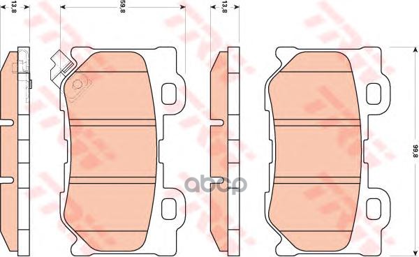 Колодки задние INFINITI FX, G, QX70 GDB3515 TRW арт. GDB3515