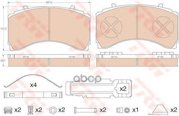 Колодки Задние Mercedes Actros Gdb5110 TRW арт. GDB5110
