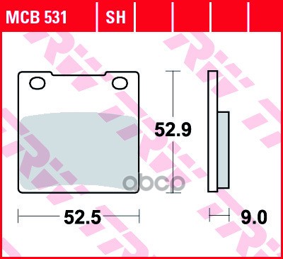 Колодки дисковые MCB531SH TRW арт. MCB531SH