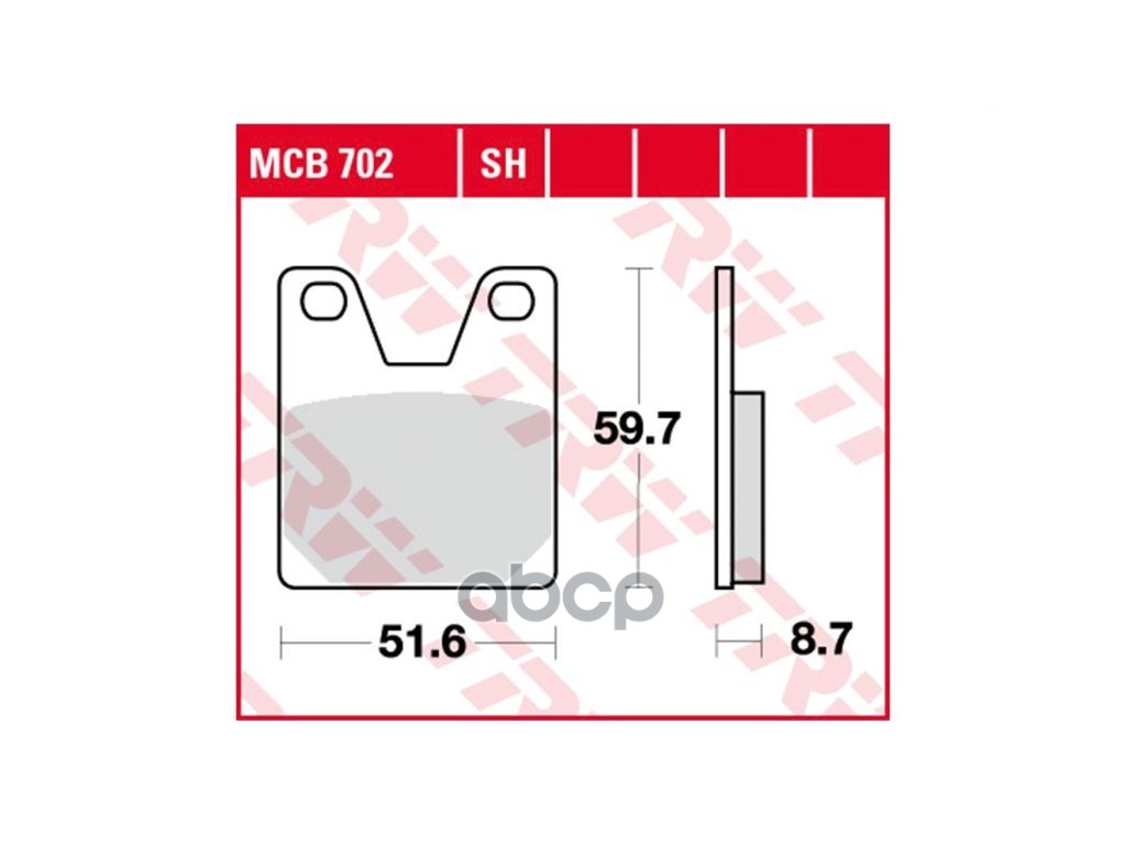 Колодки дисковые MCB702 TRW арт. MCB702