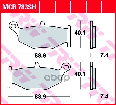 Колодки дисковые MCB783SH TRW арт. MCB783SH