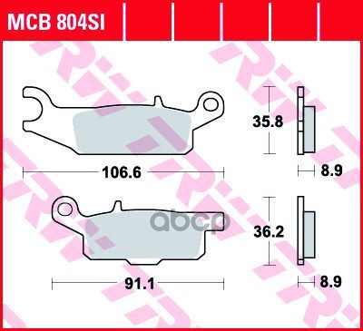 Колодки дисковые MCB804SI TRW арт. MCB804SI