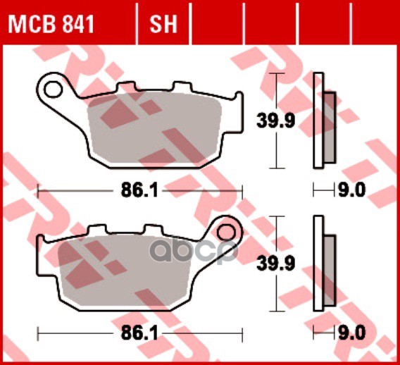 Колодки дисковые MCB841SH TRW арт. MCB841SH
