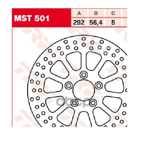 Диск тормозной MST501 TRW арт. MST501