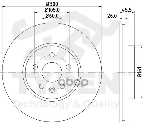 Диск Тормозной Передний TYREN арт. TYR1016941