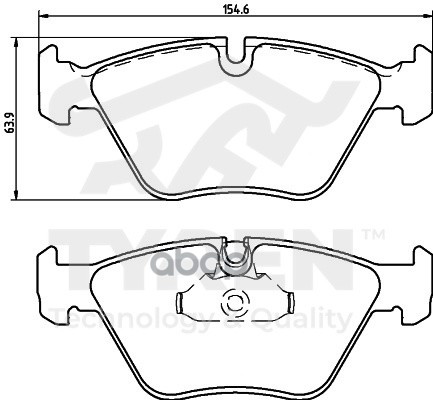 Колодки тормозные дисковые передние TYREN арт. TYR1210521