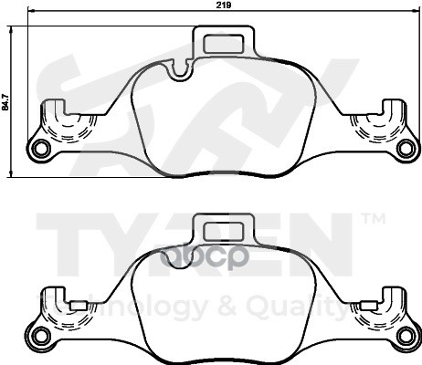 Колодки тормозные дисковые передние TYREN арт. TYR1211091