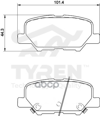 Колодки тормозные дисковые задние TYREN арт. TYR1211671