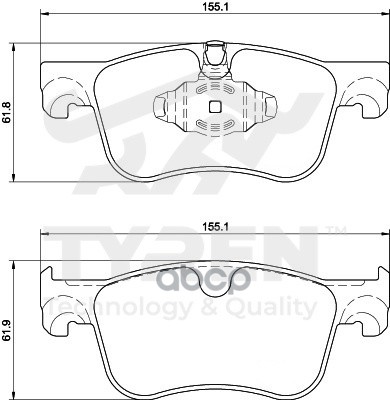 Колодки тормозные дисковые передние TYREN арт. TYR1211681