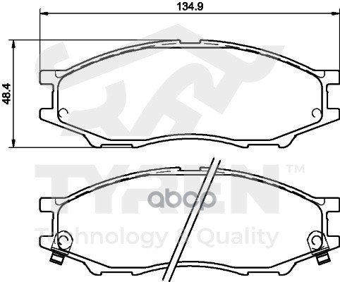 Колодки тормозные дисковые передние TYREN арт. TYR1212321