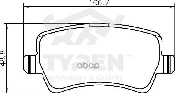 Колодки тормозные дисковые задние TYREN арт. TYR1213621