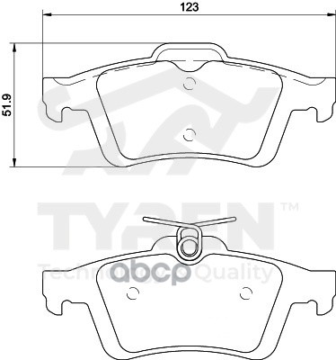 Колодки тормозные дисковые задние TYREN арт. TYR1213741