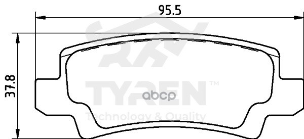Колодки тормозные дисковые задние TYREN арт. TYR1218831