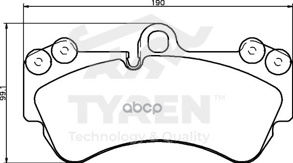 Колодки тормозные дисковые передние TYREN арт. TYR1219721