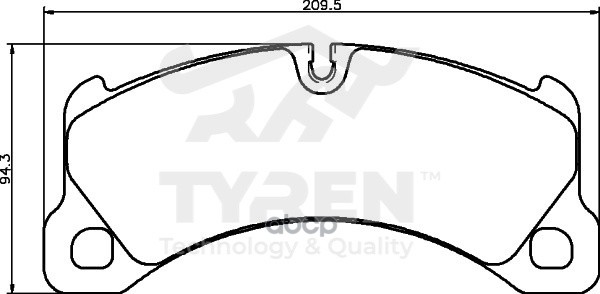 Колодки тормозные дисковые передние TYREN арт. TYR1220801