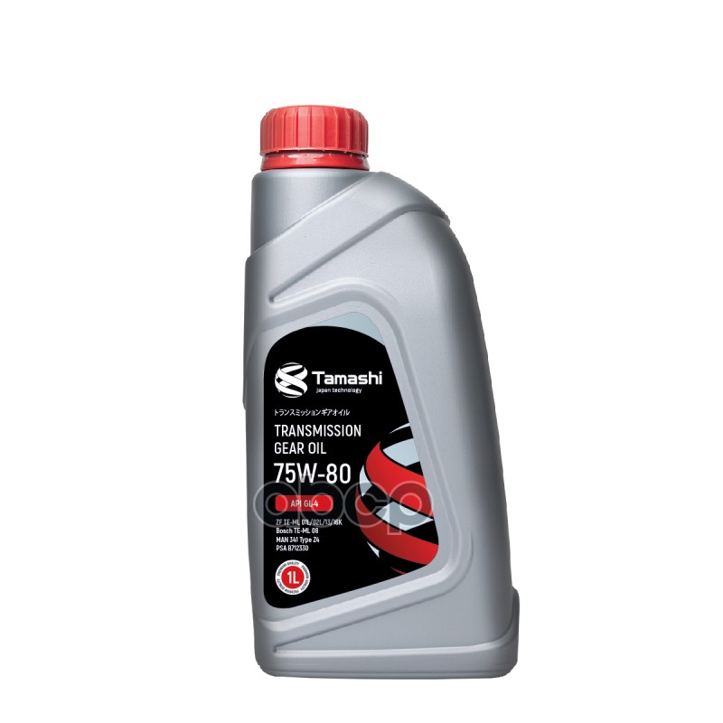 Масло трансмиссионное полусинтетическое TAMASHI 1л SAE 75W-80 API GL-4 75W80T141 Tamashi арт. 75W80T141