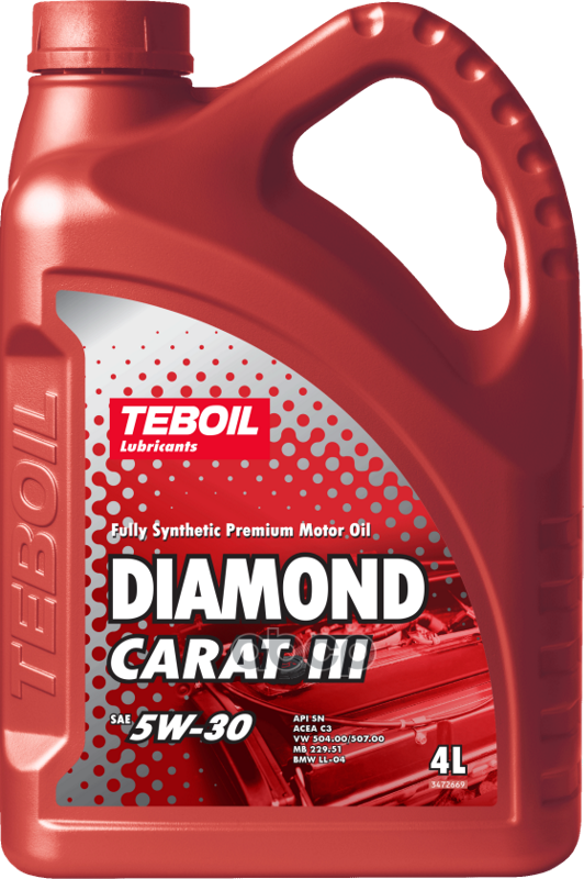 Teboil Масло моторное TEBOIL Diamond Carat III 5W-30 синтетическое 4 л 3725810