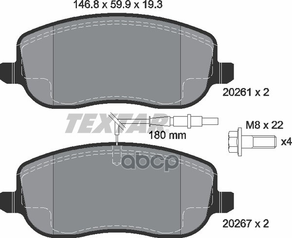 Колодки Тормозные Дисковые Передн Citroen: C8 02-, Jumpy 95-, Jumpy Бортовой  95-,  Fiat: Scudo Combinato 96-, Scudo Фургон 9...