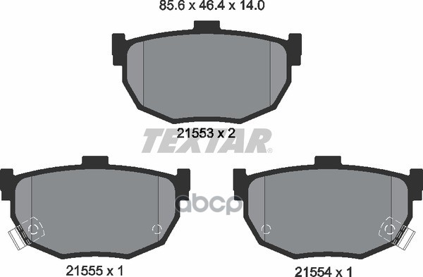 Колодки Тормозные Дисковые Компл. Corsair Hatchback (Ua) Corsair Schr?Gheck (Ua) Corsair Saloon (Ua) Textar арт. 2155301