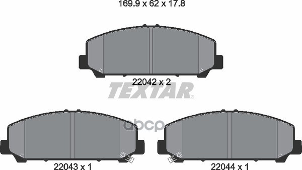 Колодки Передние Infiniti Qx56/Qx80 Mot.5,6L V8 Textar 2204201 Textar арт. 2204201