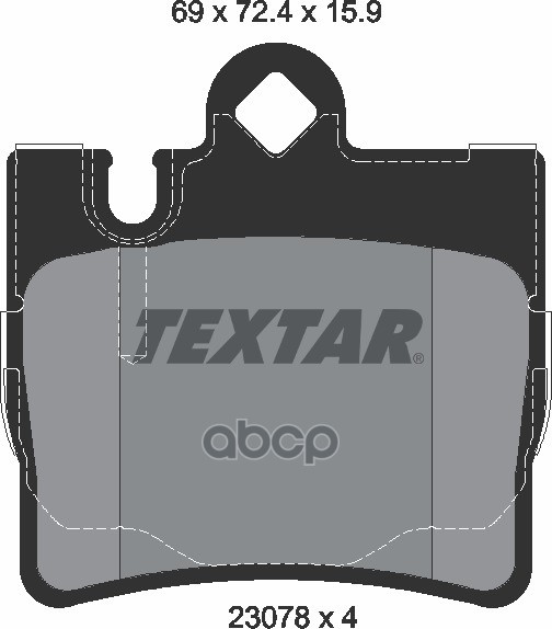 Колодки Тормозные Дисковые С Противошумной Пластиной Q+ | Зад | Textar арт. 2307801