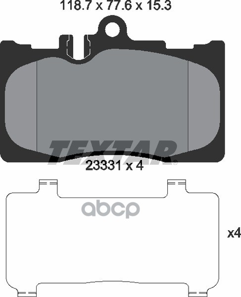 Колодки тормозные передние TEXTAR 2333102 Textar арт. 2333102