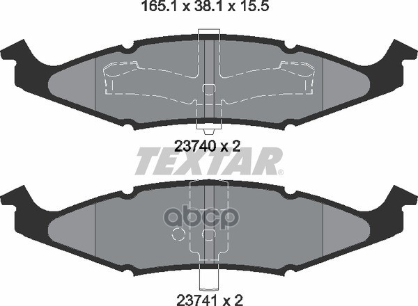 Колодки Тормозные Дисковые | Перед | Textar арт. 2374001